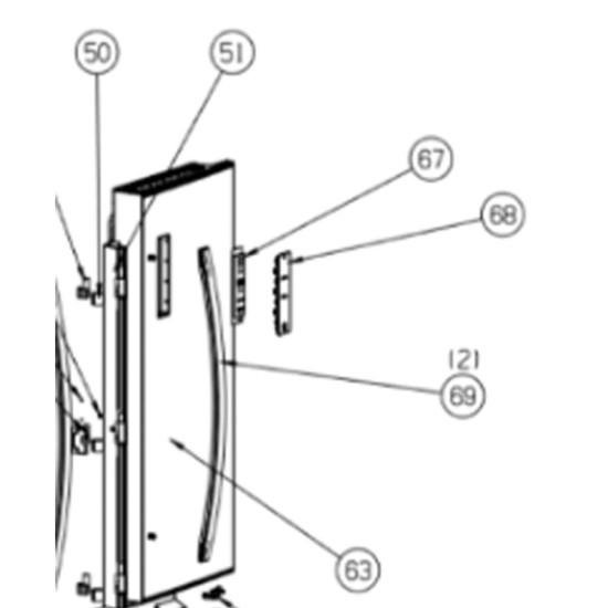 Porte Réf Droite (repère 63) FR001768