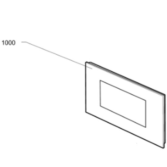 Porte de micro-onde (repère 1000) d'origine 481010662901, C00444613