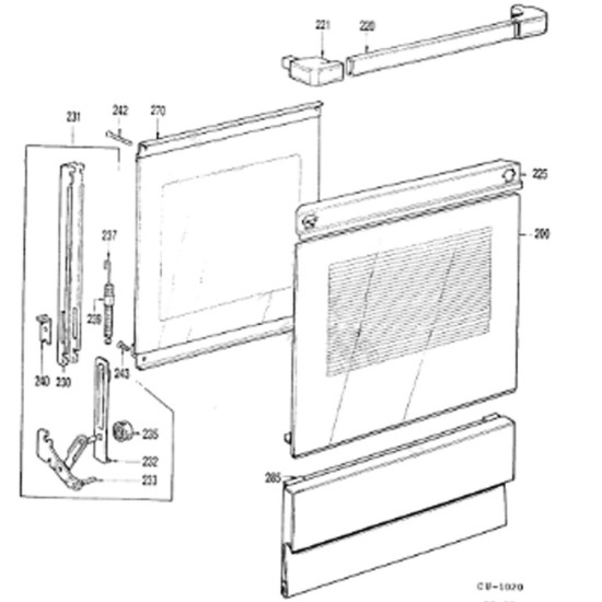 Entretoise de porte (repère 230) 71X7705