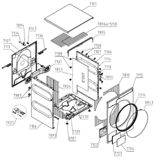 Couvercle filtre (repère 7124) 559500