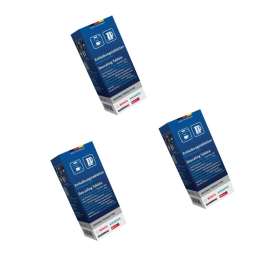 Lot de 3 boîtes de 6 pastilles détartrantes TASSIMO d'origine 00311864, 00311556