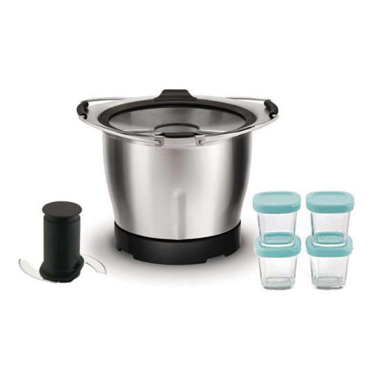 Mini bol + 4 pots en verre XF387E10