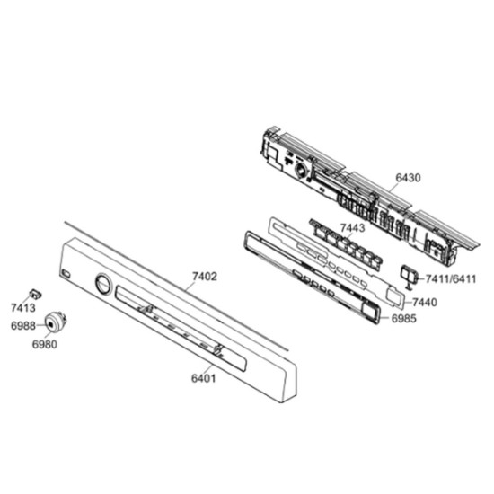 Platine électronique (repère 6430) 417229