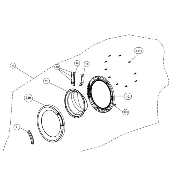 Hublot complet repère 10 2499000100