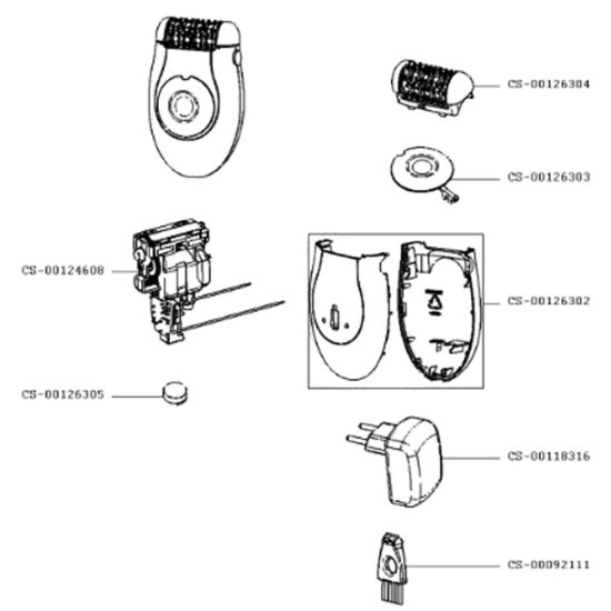 Tête d'épilation (repère CS-00126304) CS-00126304
