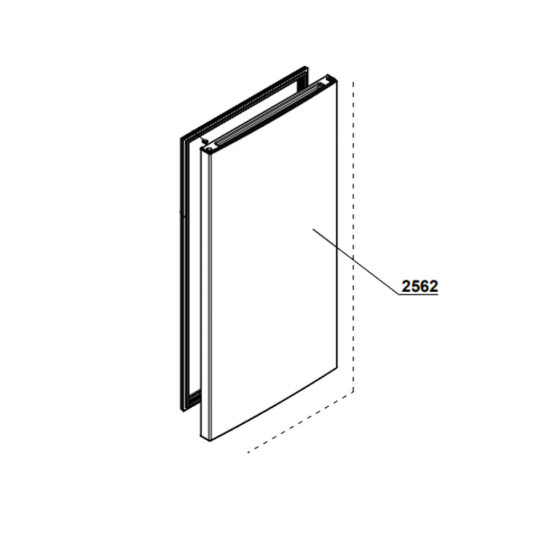 Porte (partie réfrigérateur) repère 2562 4639640700