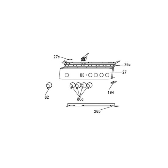 Manette robinet (repère 80a) 44000712