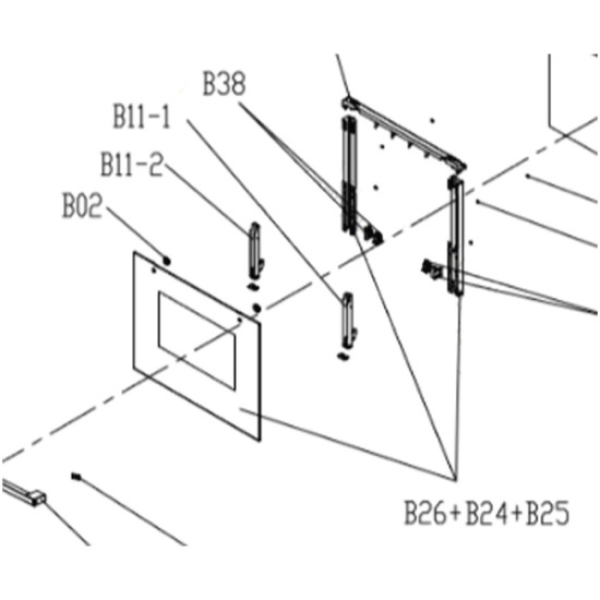 Vitre Exterieure + Profils b26 + b24 + b25) CU005088