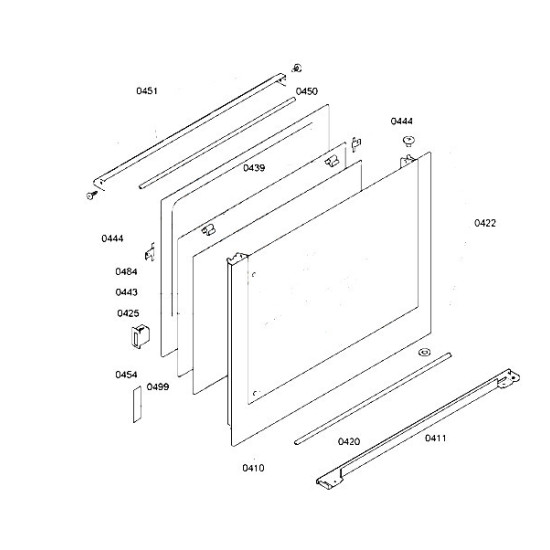 Vitre de façade (repère 410) 00478156