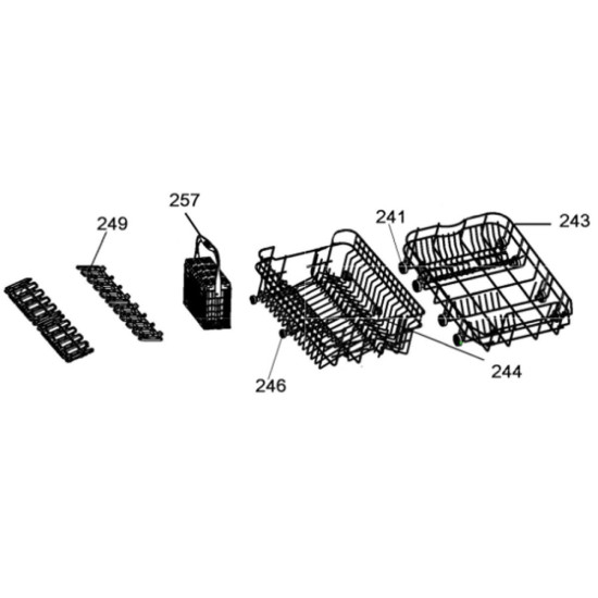 Panier inférieur (repère 243) 49029004