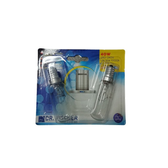 Lot de 2 ampoules halogènes T25L E14 40W long. 81mm diam. 23mm 484000008834, 9029791929
