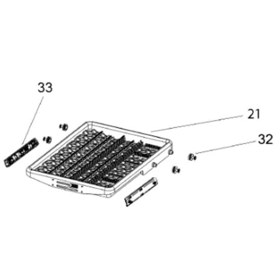 Plateau 3ème rack (repère 33) C00481091