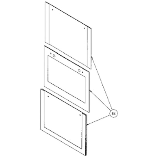 Vitre extérieur de porte (repère 54) 20769868