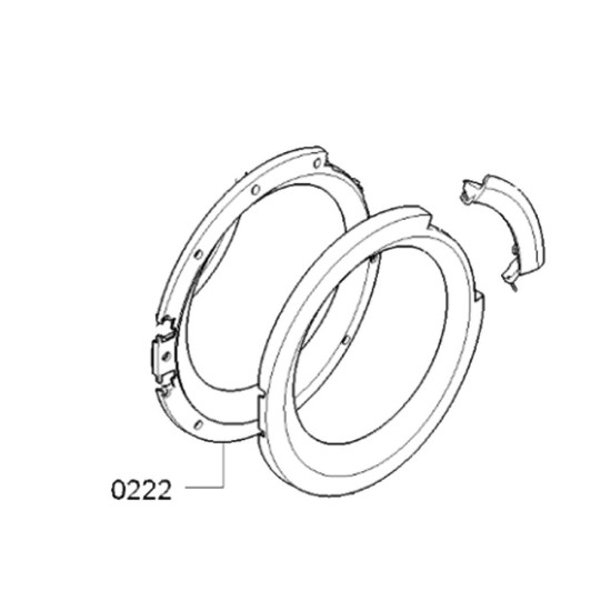 Cadre intérieur de hublot repère 0222 d'origine 00747529, 747529