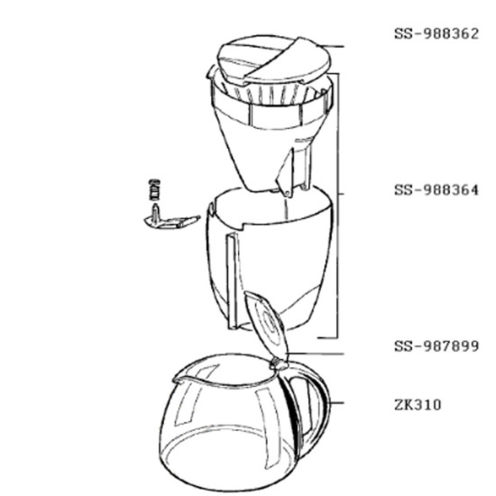 Porte filtre (repère SS-988364) SS-988364
