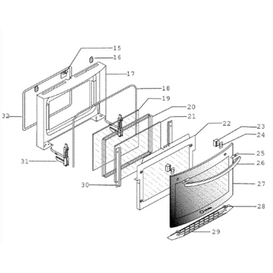 Entretoise isolante grille (repère 28) C00130498