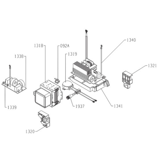 Inverseur midea bio mw 45 kpl (repère 1340) 440746