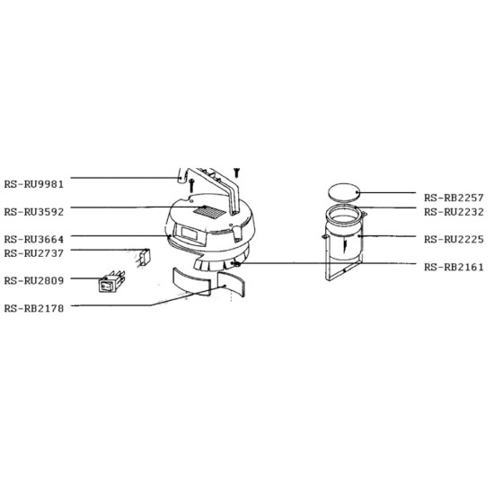 Filtre moteur (repère RS-RB2257) RS-RB2257
