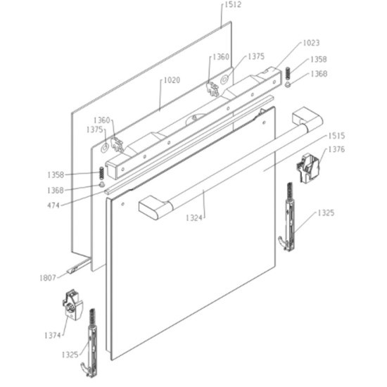Porte verre bio fix 6-171p glu 9005 (repère 1515) 693638