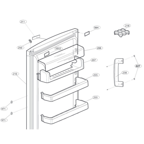 Balconnet supérieur (repère 207) 4807160300
