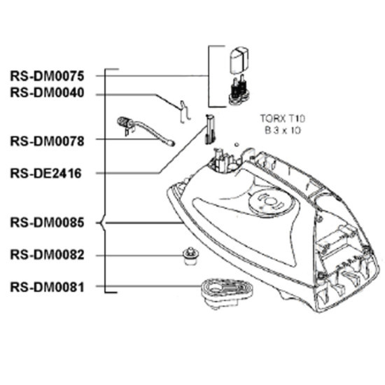 Réservoir bleu (repère RS-DM0085) RS-DM0085