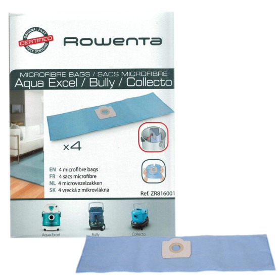 Lot de 4 sacs microfibre Collecto Wet & Dry ZR816001, ZR815