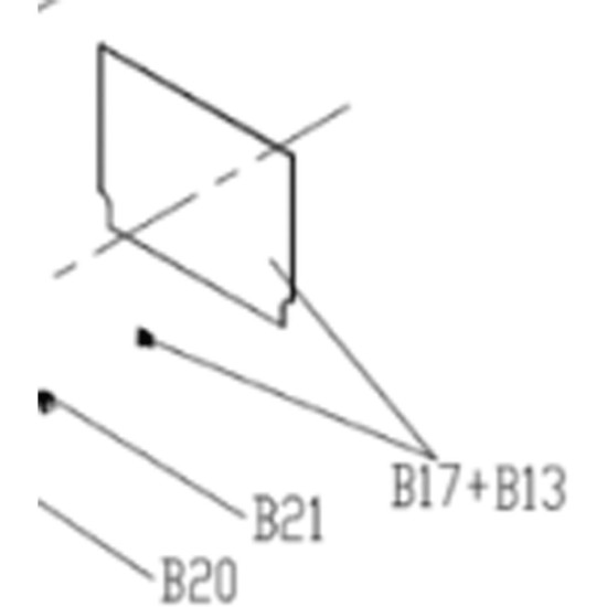 Vitre Intérieure + Taquet (repère b13 + b17) CU005086