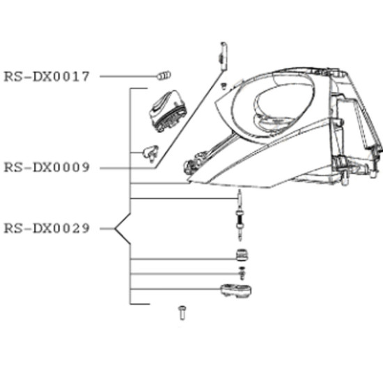 Poignée réservoir (repère RS-DX0029) RS-DX0029
