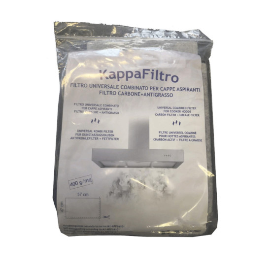 Filtre universel charbon actif + filtre à graisse 57x47cm FK025