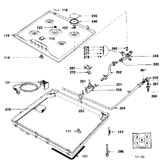 Support injecteur avant gauche (repère 248) 77X9330