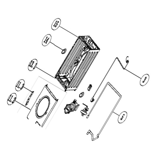 Tuyau de vidange repère 5 1067000, 34011238