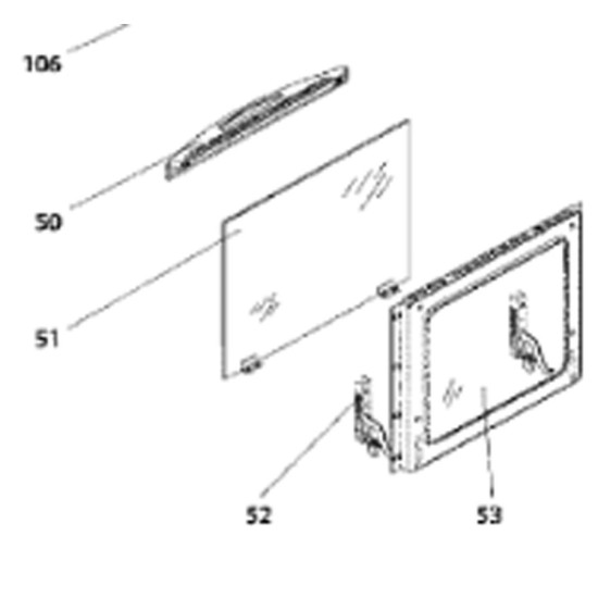 Contre porte + vitre (repère 53) 95X1267
