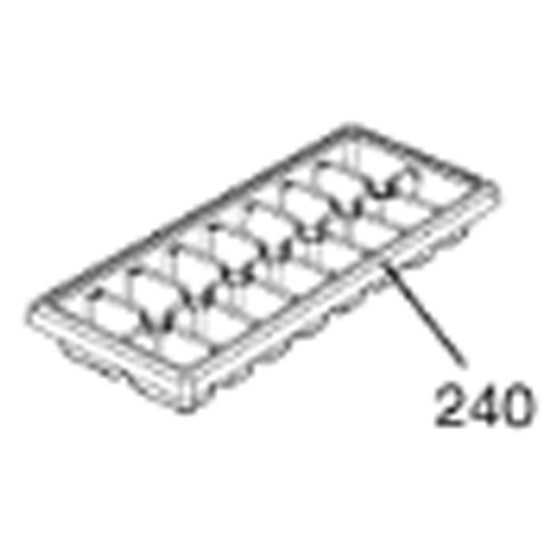 Couvercle bac à glace (repère 240) d'origine C00507314, C00292198