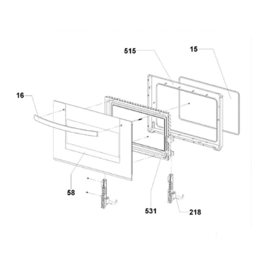 Contre porte avec vitre (repère 531) 49010645