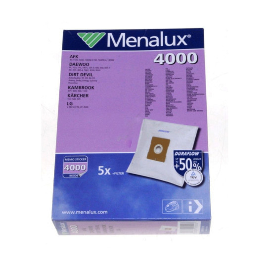 Boîte de 5 sacs + 1 micro filtre à découper 9001961318
