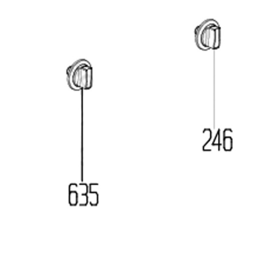 Manette thermostat (repère 246) 250315108
