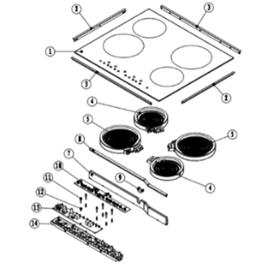 Dessus Vitro (repère 1) CU005078