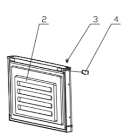 Porte Freezer Blanc (repère 2) FR001694