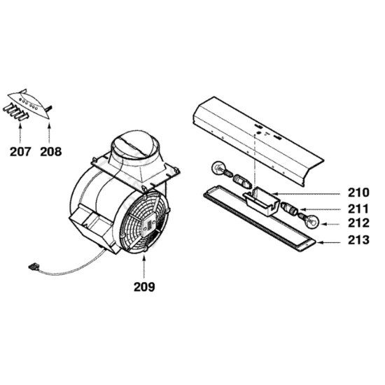 Ventilateur complet (repère 209) 79X6858