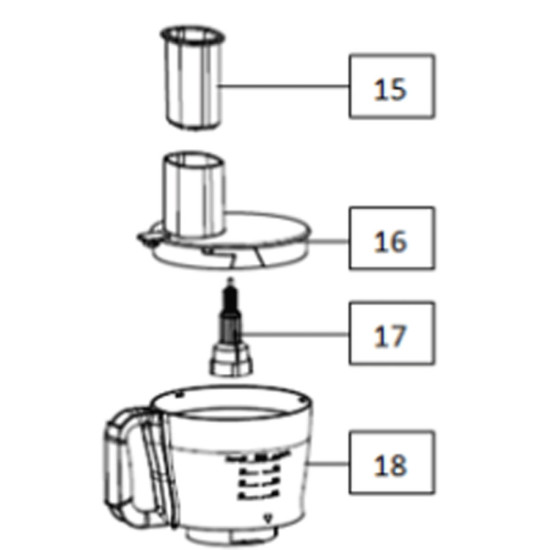 Poussoir Bol Plastique (repère 15) CU001142