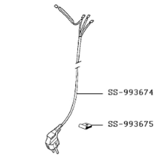 Cordon d'alimentation (repère SS-993674) SS-993674
