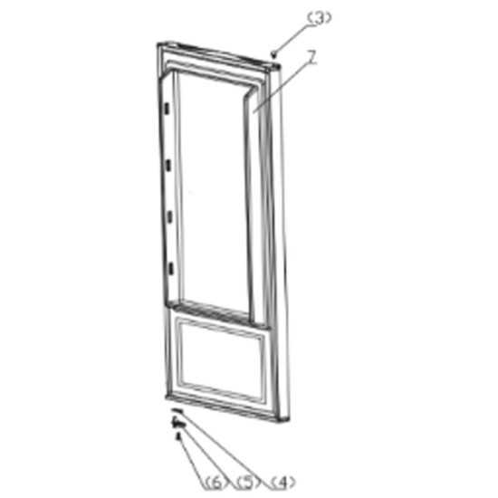 Porte Ref Blanc (repère 7) FR001695