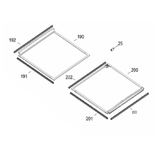 Couvercle sup. 400,9x423,3mm (repère 200) 9746917