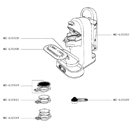 Grille repose tasses (repère MS-620308) MS-620308