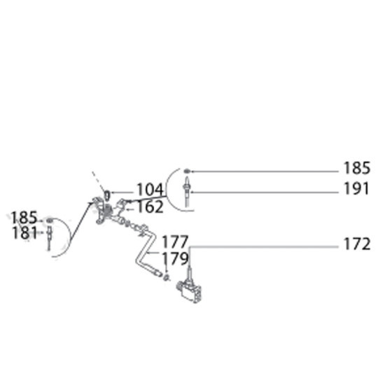 Tube alimentation gaz avd (repère 176) 74X4682