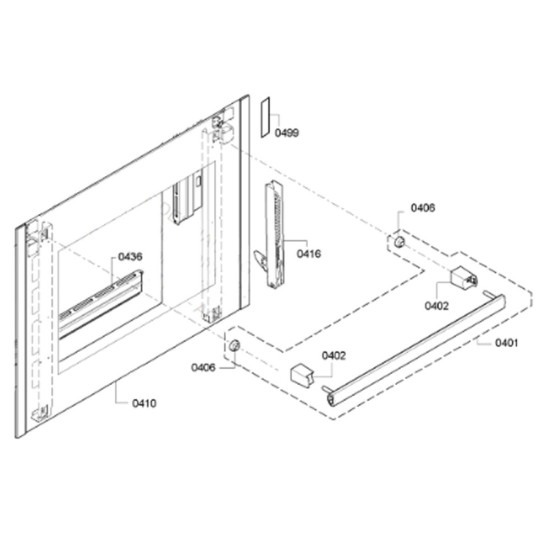Vitre de façade (repère 0410) d'origine 00680638, 680638