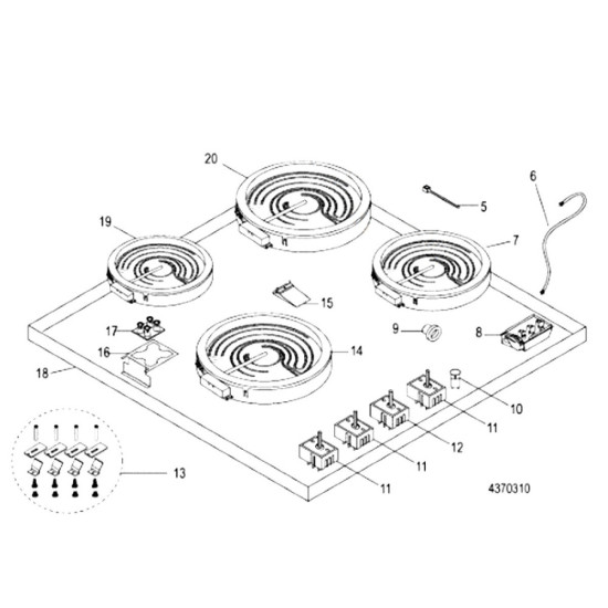 Support voyant résiduel (repère 16) C00098655