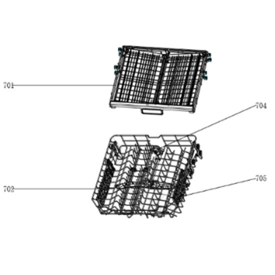Panier Supérieur (repère 702) LA000535