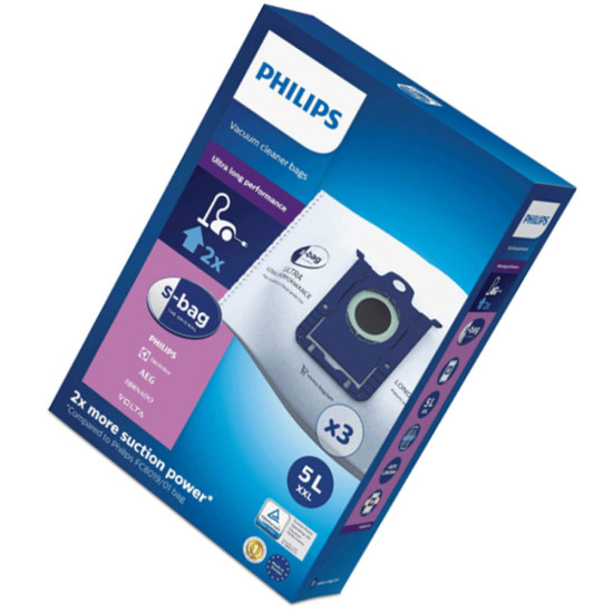 Boite de 3 sacs aspirateur S-bag ultra-long performance Durée prolongée de 80% FC8027/01