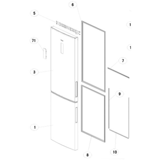 Joint de porte (repère 7) 0060222165